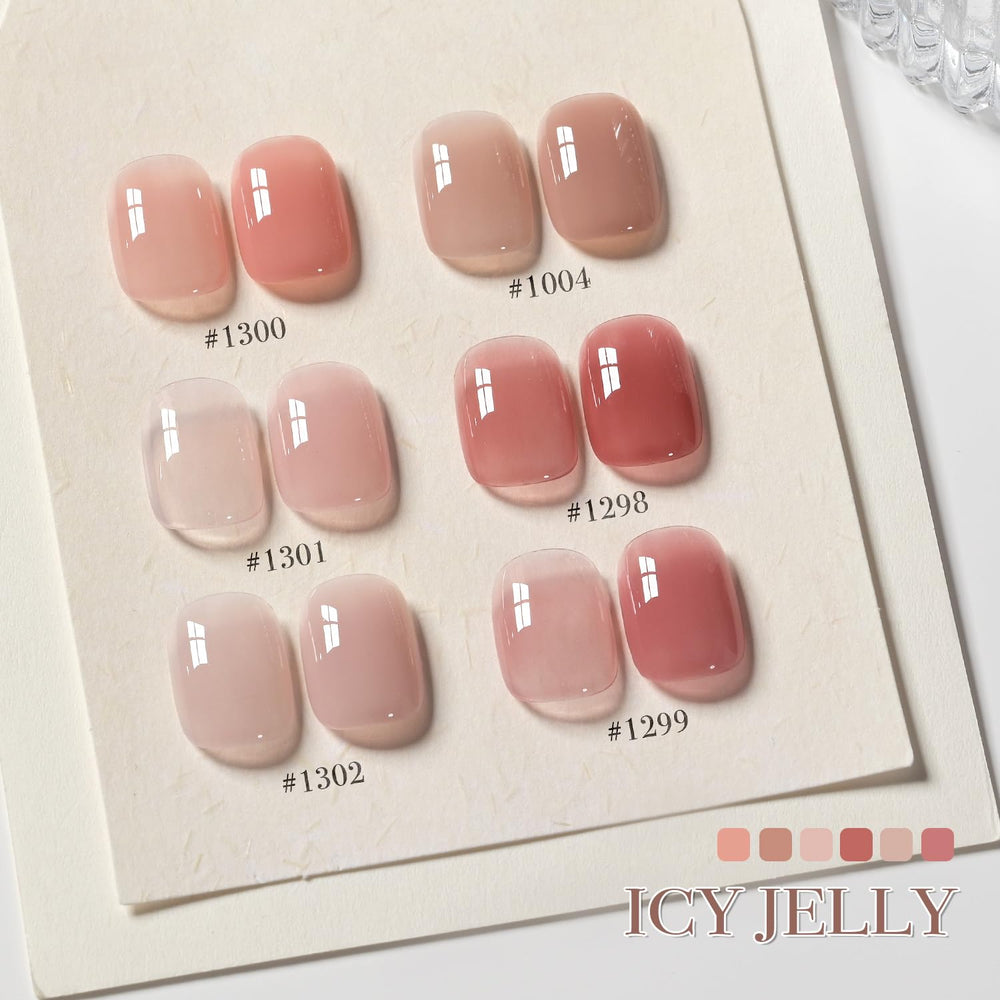 GAOY Jelly Nude Gel rojo 02: tono translúcido para un toque vibrante.