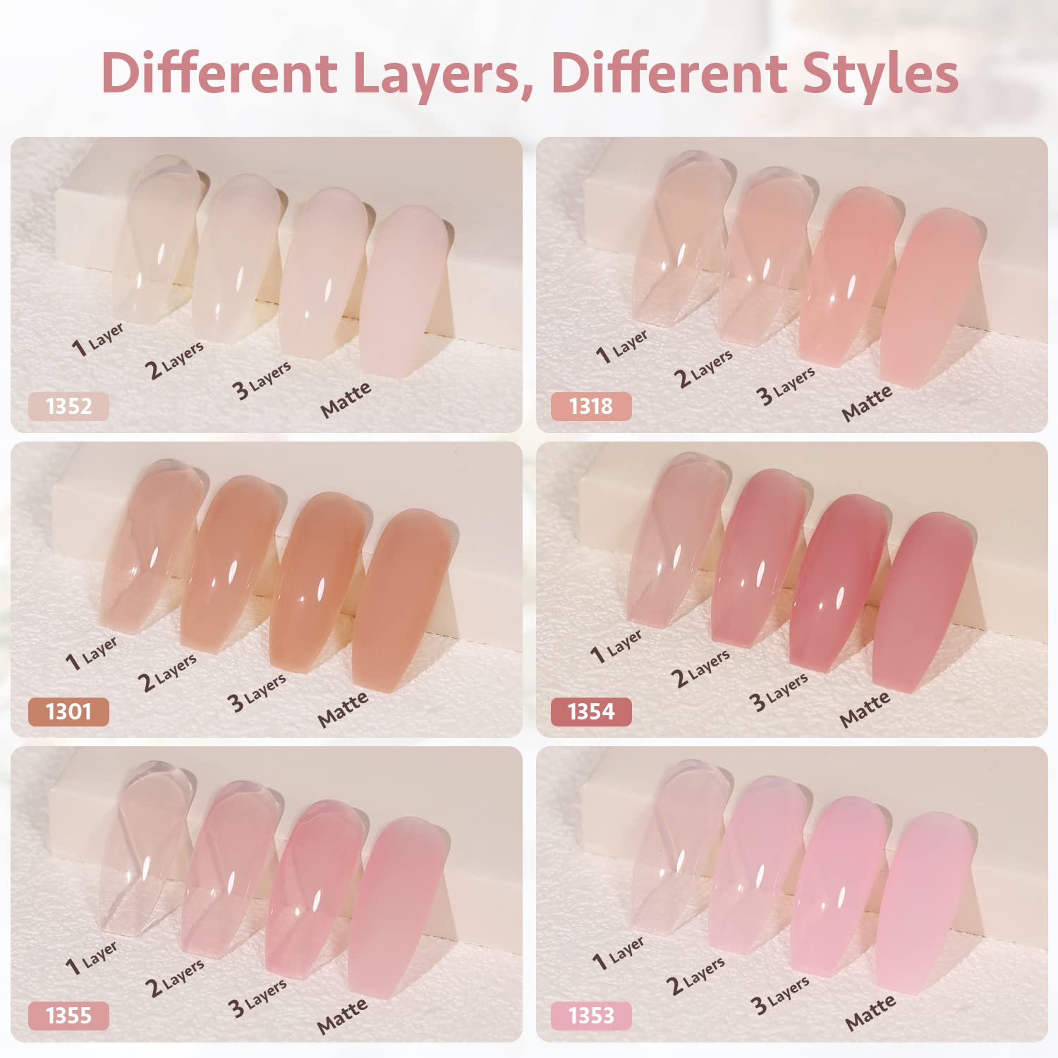 GAOY Jelly Nude Pink esmalte gel de 7.3 ml ideal para nail art