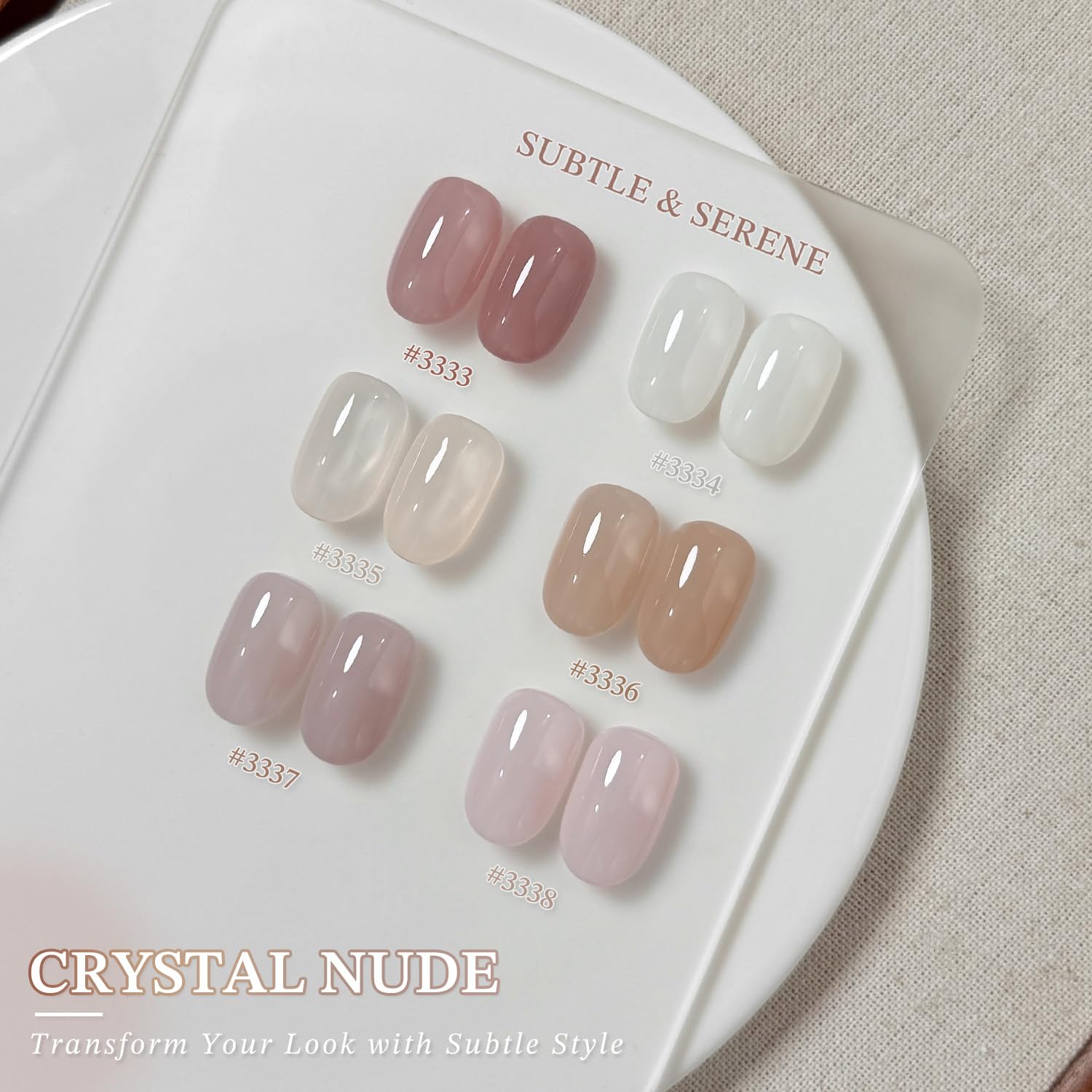 GAOY Jelly Nude sheer milky white pink colors for soft, natural-looking nails