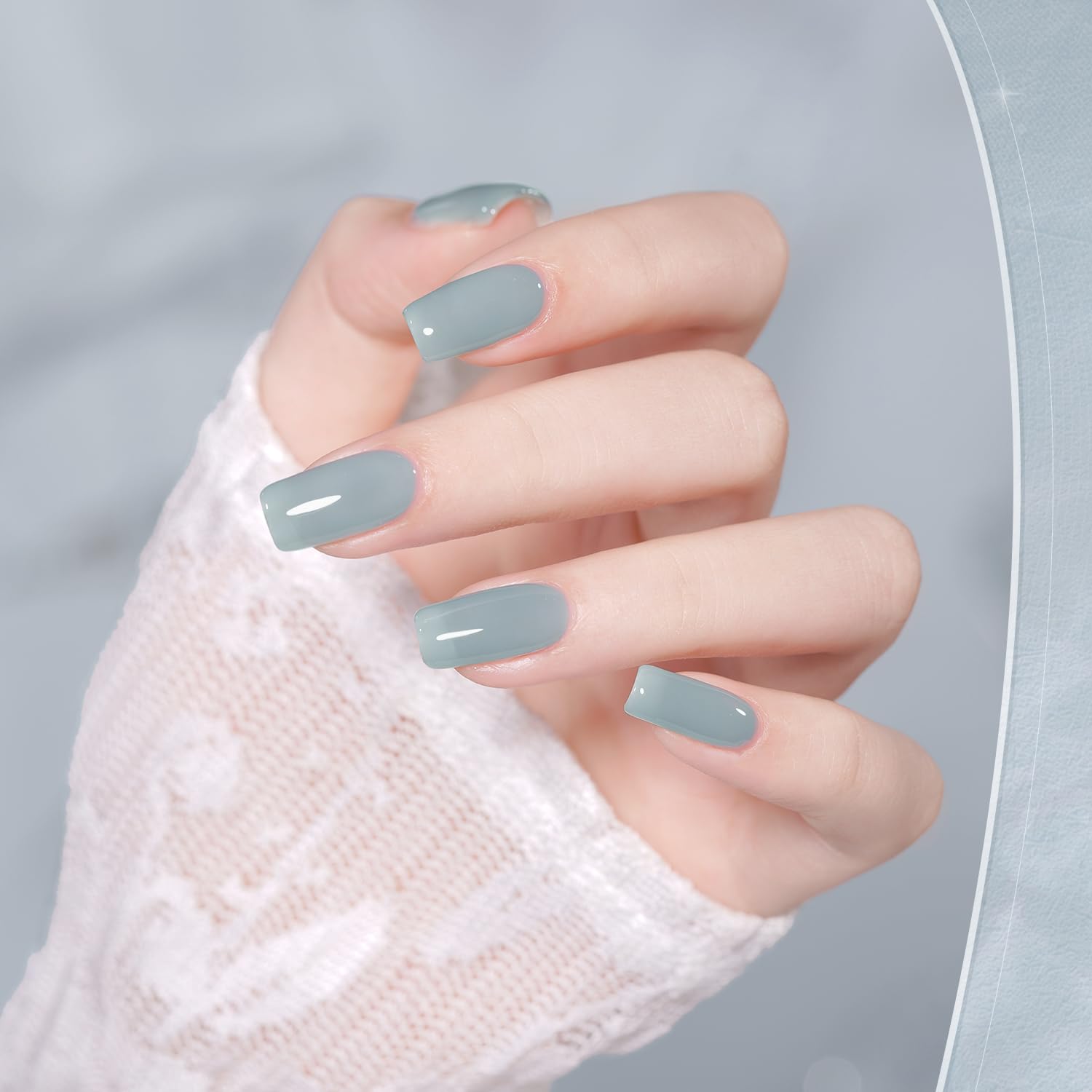 GAOY Jelly Nude Transparente, fondo neutro para diseño minimalista.