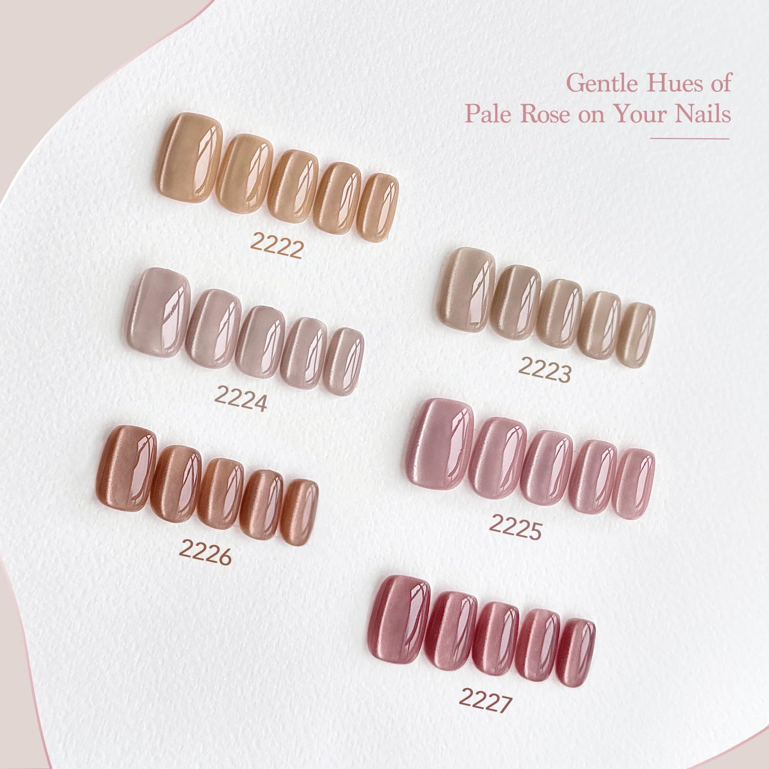 GAOY Jelly Pink Silver Cat Eye incluye 6 colores y magnet para versatilidad.