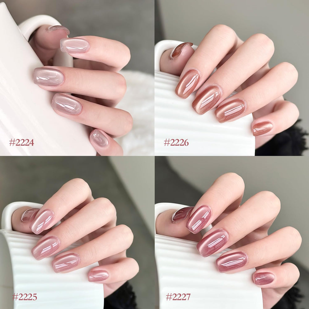 GAOY Jelly Pink Silver Cat Eye ideal para manicuras duraderas con base y top.