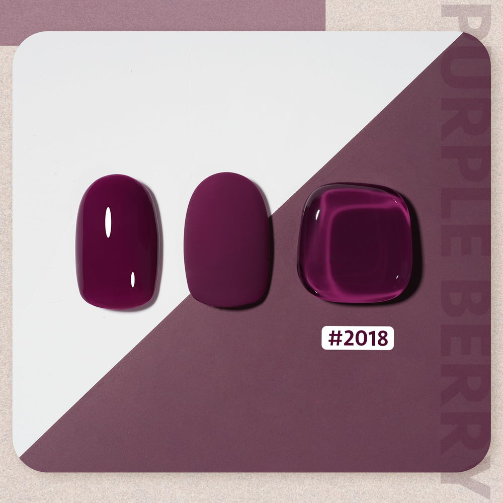 GAOY Jelly Purple Gel Nail Polish setup for at-home nail art with shimmering jelly finish.
