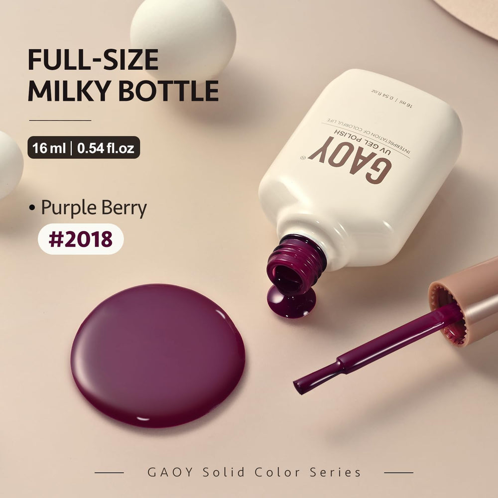 GAOY Jelly Purple Gel Nail Polish 16ml packaging for easy home use.
