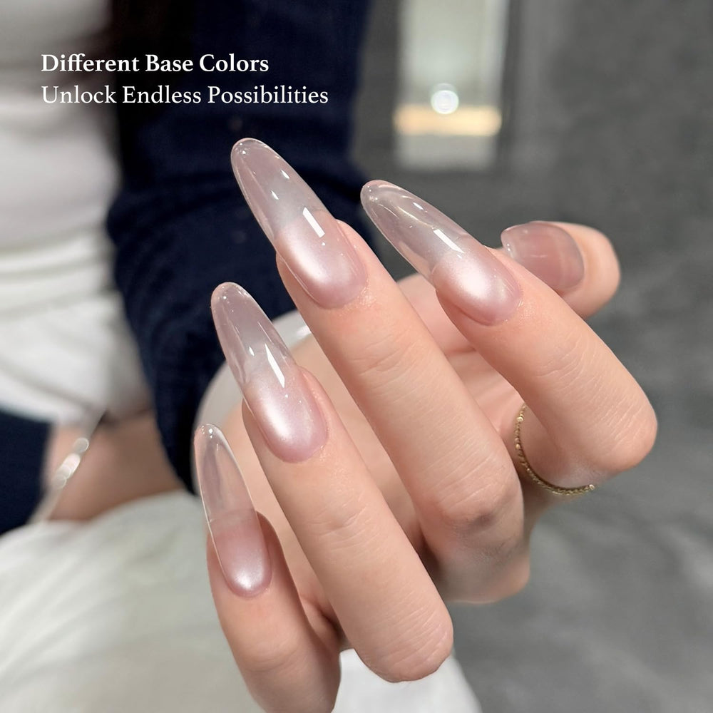 GAOY Jelly Silver Cat Eye curado con luz ultravioleta 60 segundos para secado uniforme