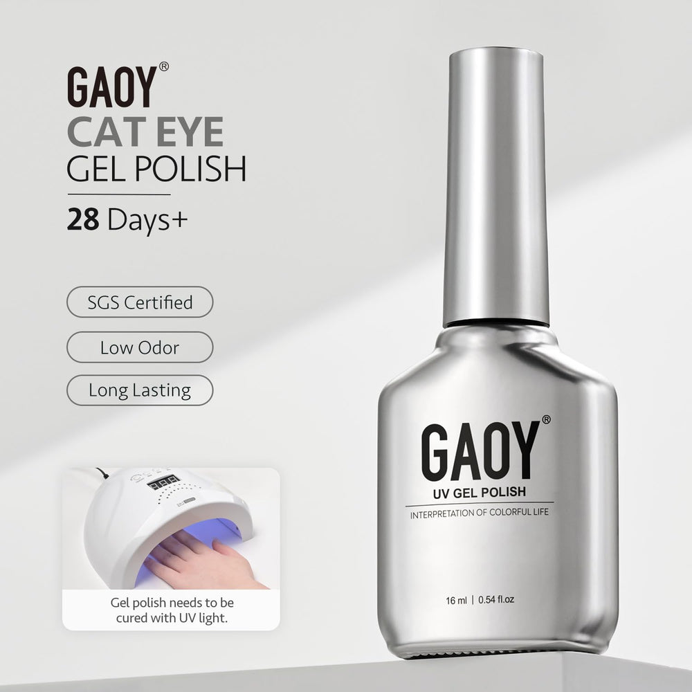 GAOY Jelly Silver Cat Eye incluye imán para arte de uñas en casa con facilidad