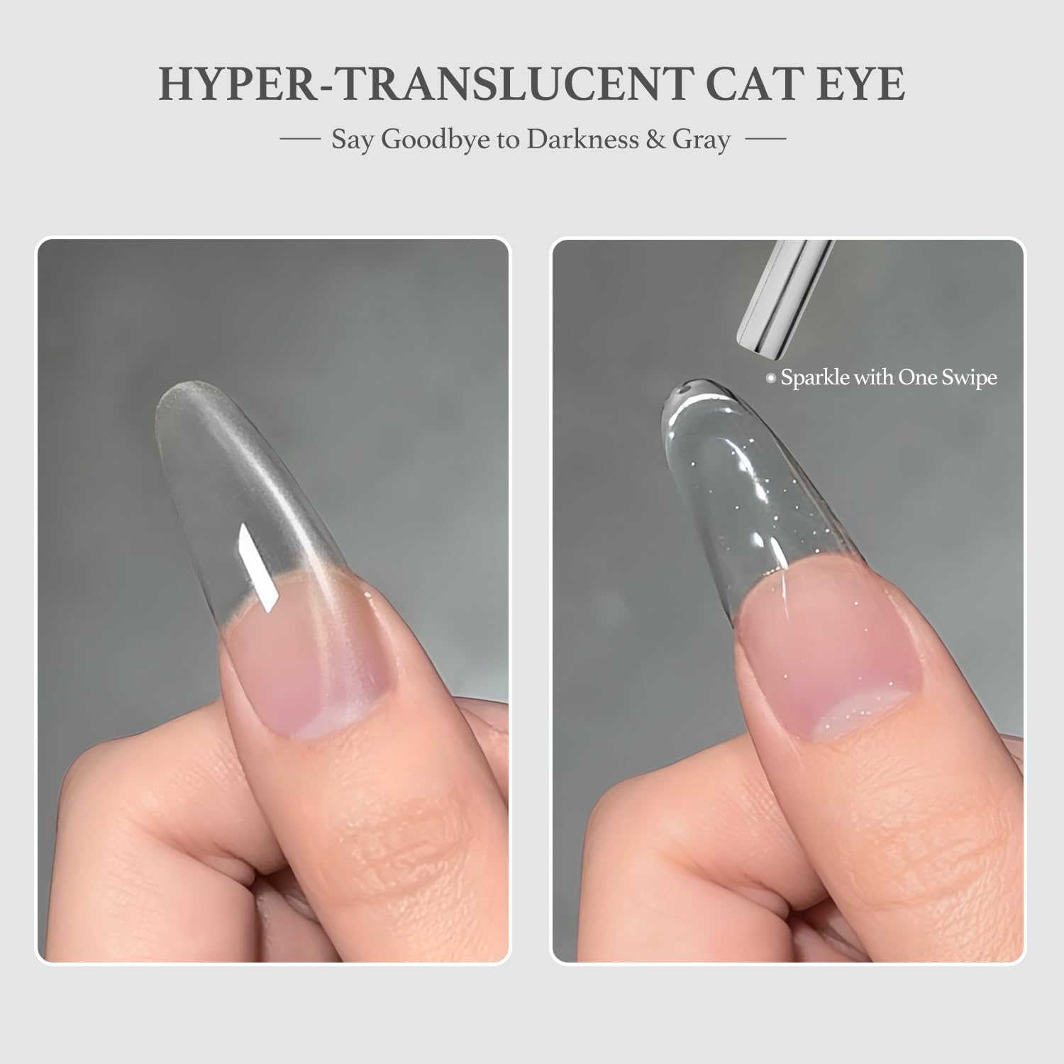 GAOY Jelly Silver Cat Eye imán para diseño, crea patrones únicos antes del curado