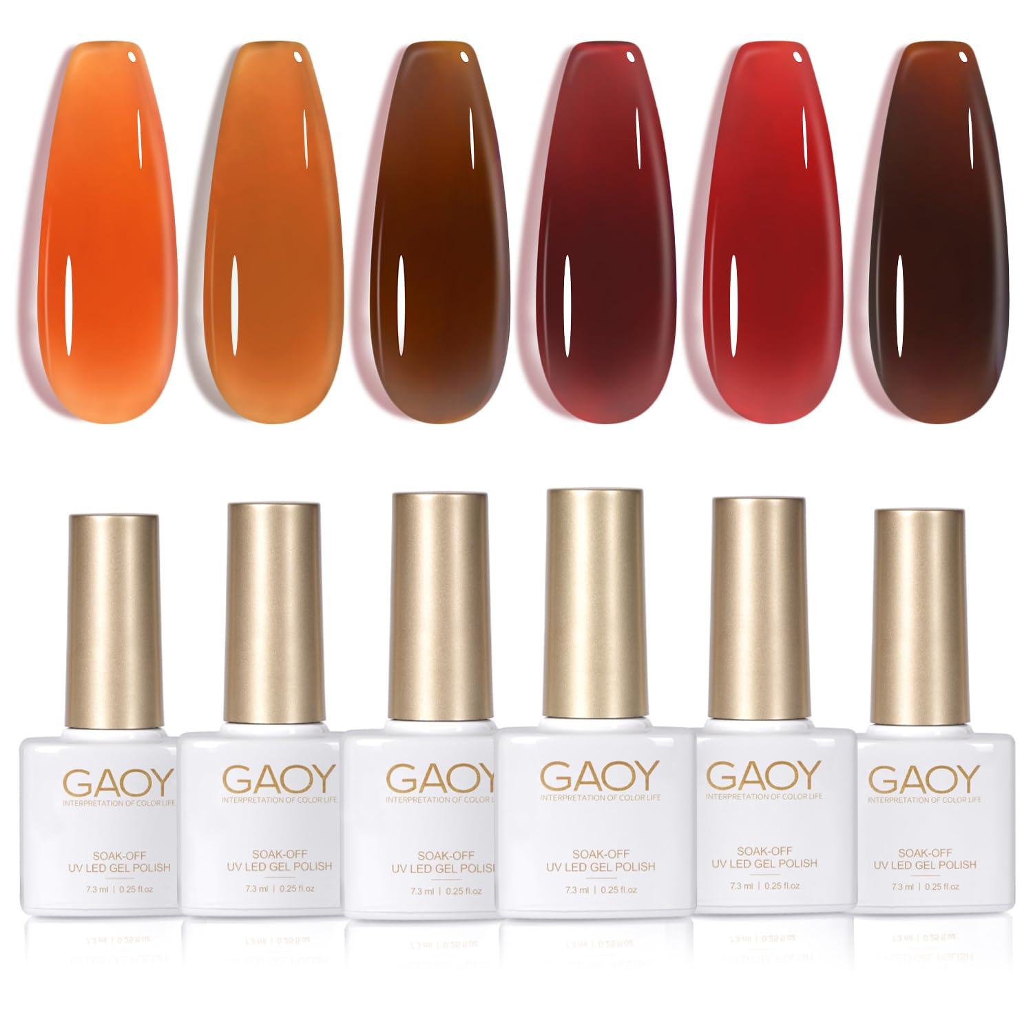 GAOY Jelly Tortuga transparente, base suave para uñas con brillo natural