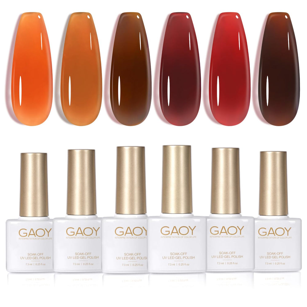 GAOY Jelly Tortuga transparente, base suave para uñas con brillo natural