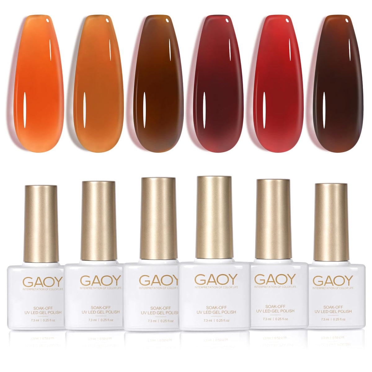 GAOY Jelly Tortuga transparente, base suave para uñas con brillo natural