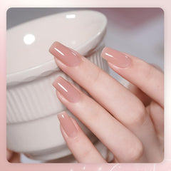 GAOY Jelly UV Gel Nail Polish Rosado Luminoso: acabado translúcido para uñas en casa