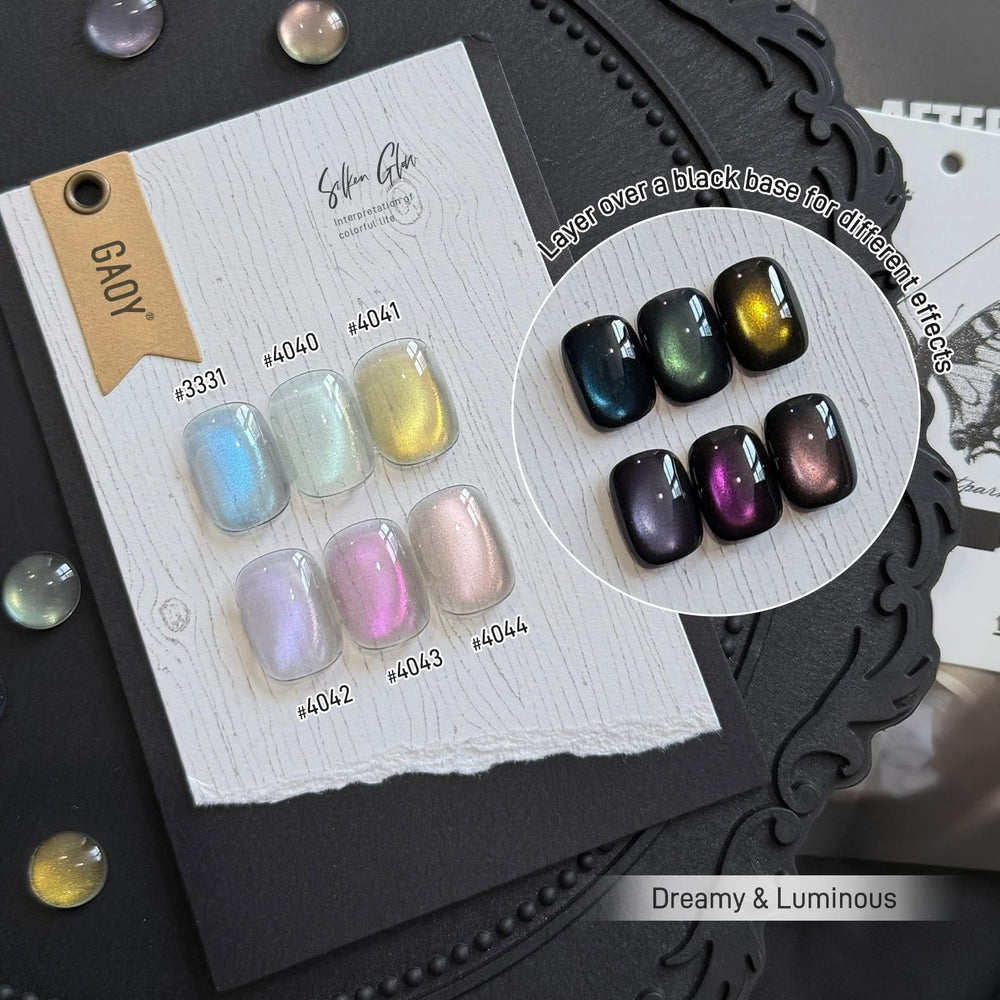GAOY juego de seis lacas gel 6.5 ml para manicura en casa.