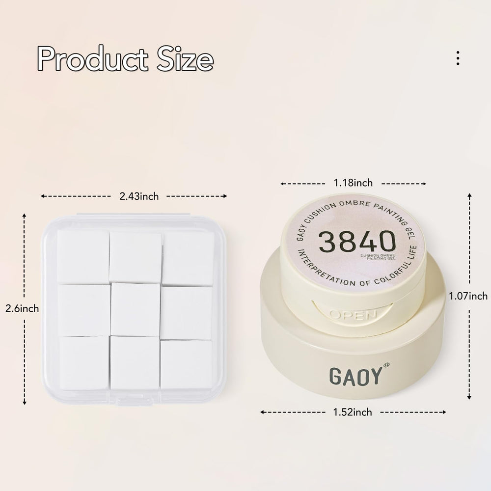 GAOY Kit ombré con esponjas para nail art