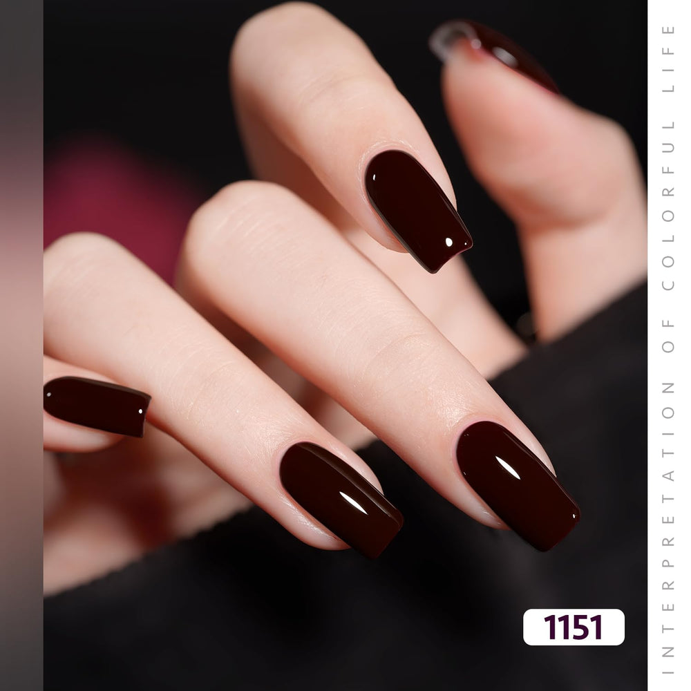 GAOY laca gel bordo: tonalidades versátiles para uñas duraderas y elegantes.