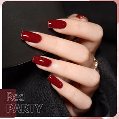 GAOY tonos gel rojo burdeos para un look elegante y duradero.