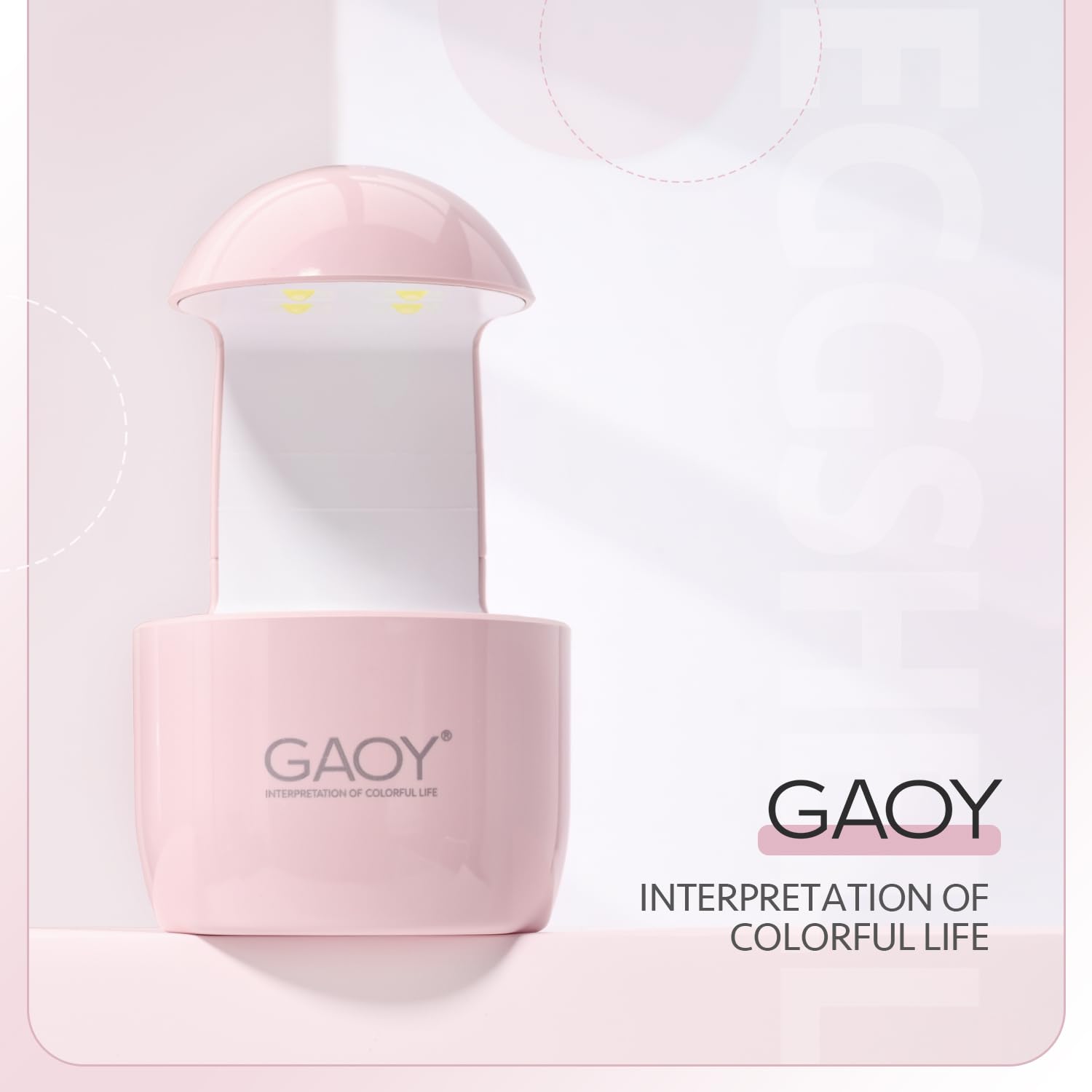 GAOY lamp with large under-light space supports nail extensions and fast curing