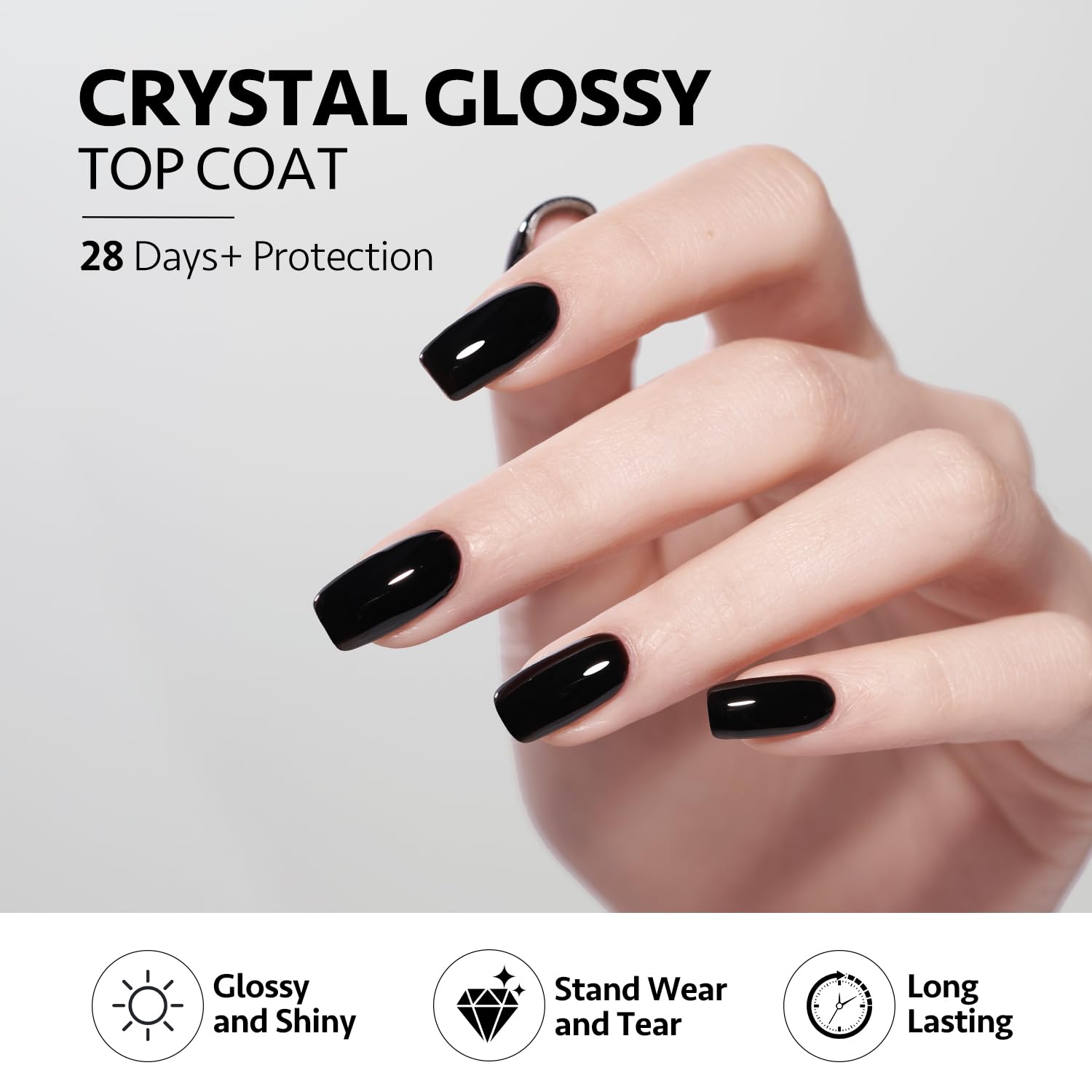 GAOY Gel top coat supports up to four weeks with proper use.