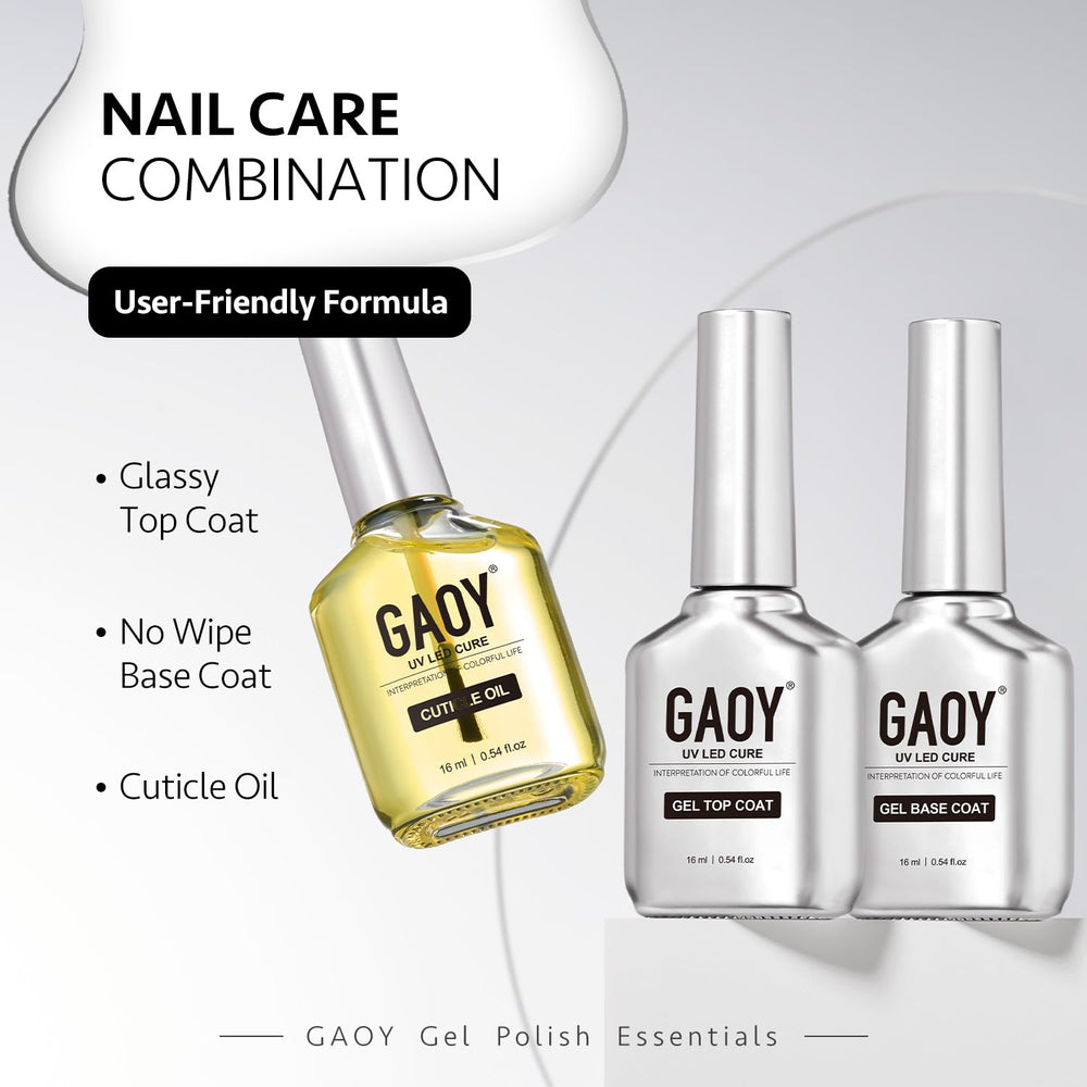 GAOY manicura en gel con acabado brillante para uñas saludables.