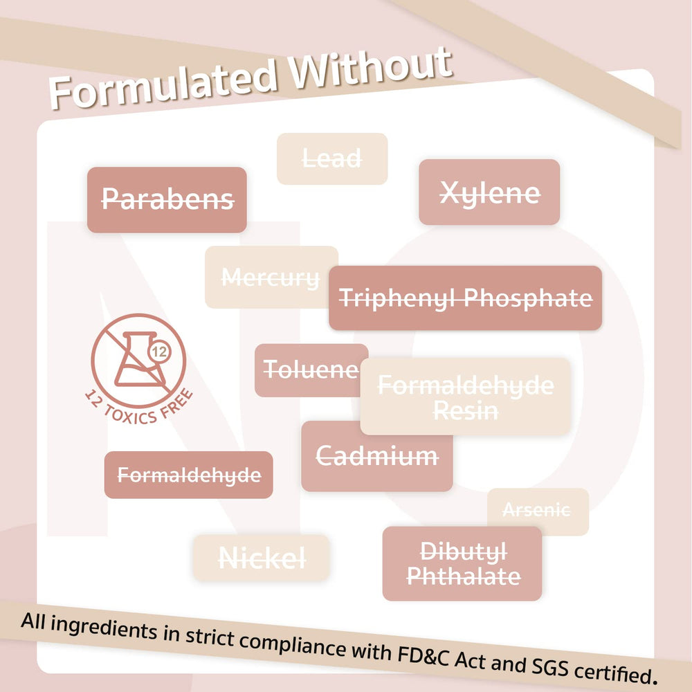 GAOY's low-odor, certified formula supports comfortable at-home nail art.