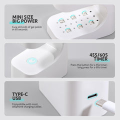 GAOY Mini UV Light dual timers for versatile curing sessions