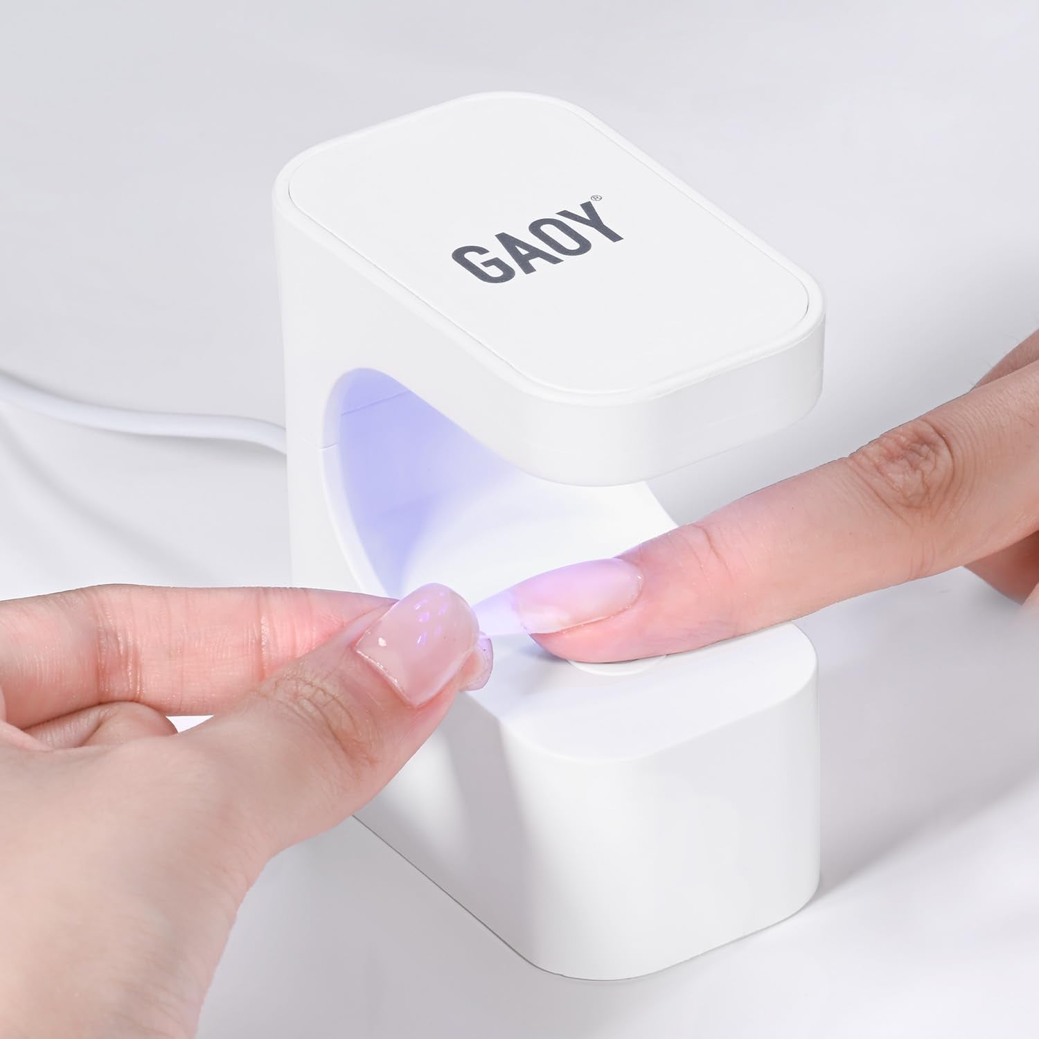 GAOY Mini UV Light front view showing compact design for quick curing