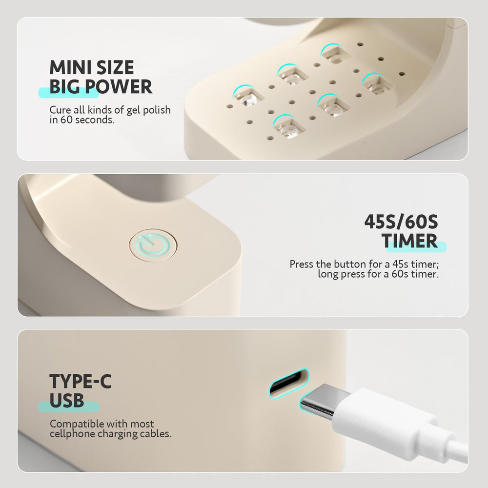GAOY compact USB-powered lamp ideal for travel touch-ups.