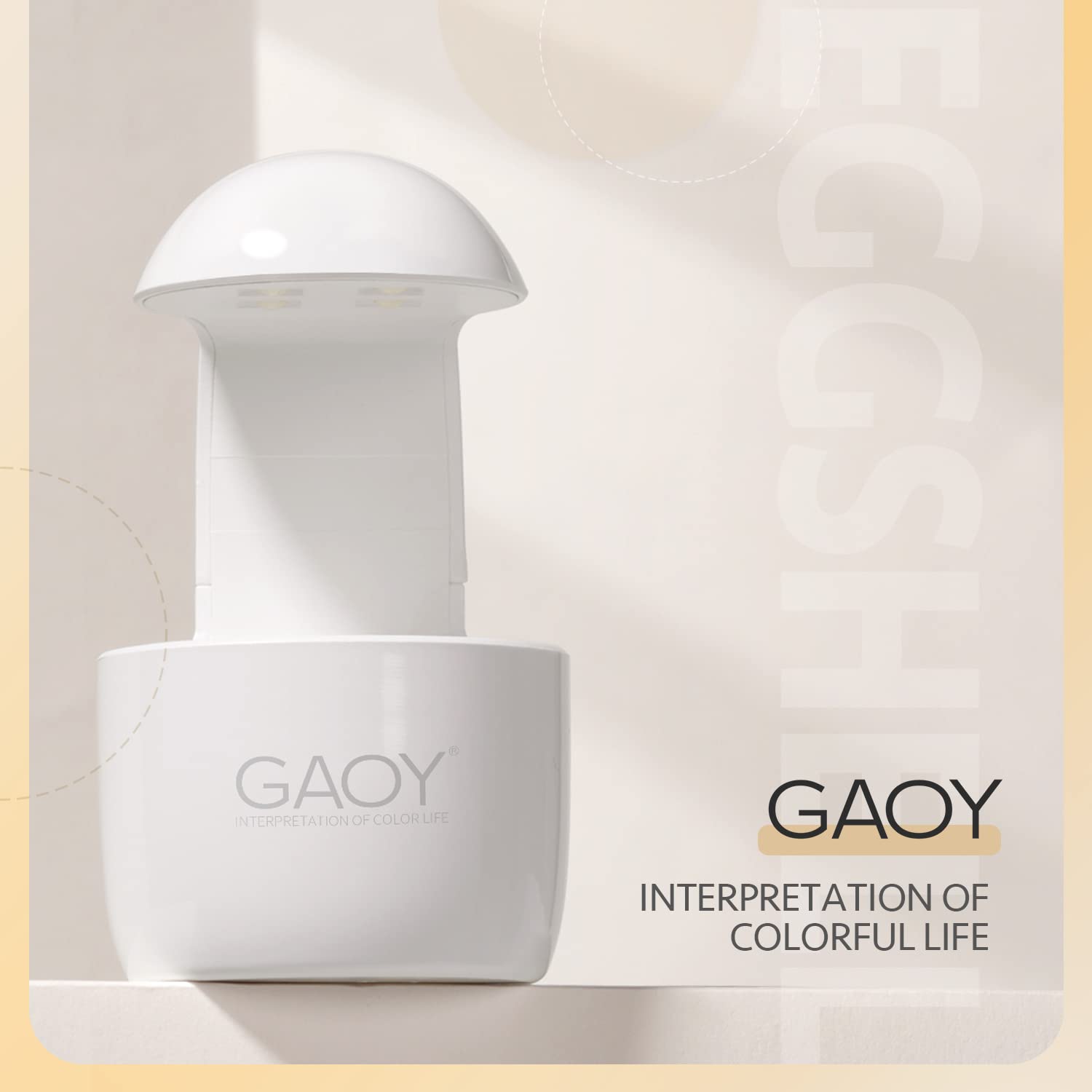 GAOY Mini UV Nail Lamp white eggshell finish on body