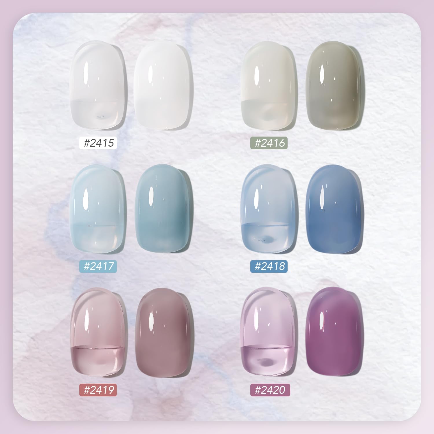 GAOY Mizzle Gel azul gris, tono elegante para manicuras duraderas