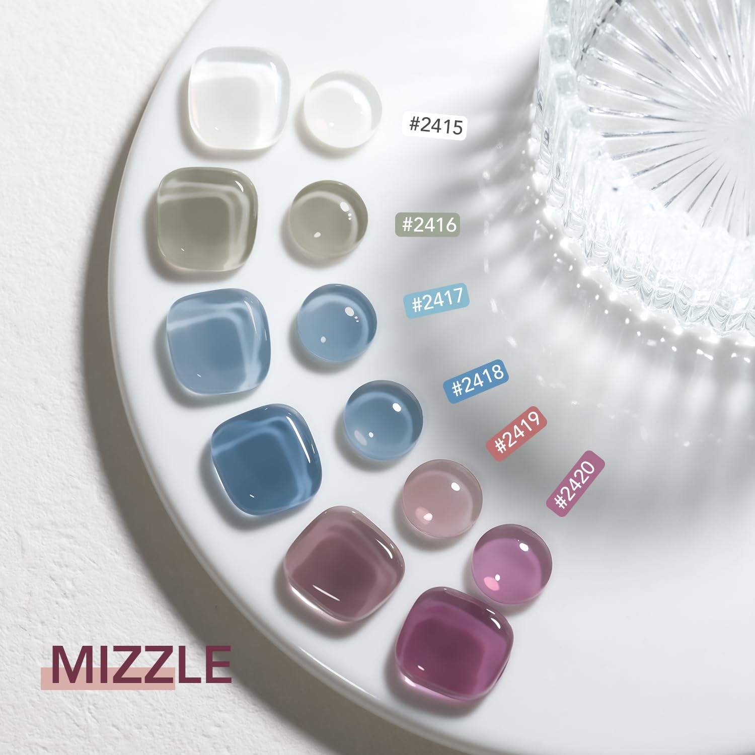 GAOY Mizzle Gel set de 6 colores, práctico para manicura en casa