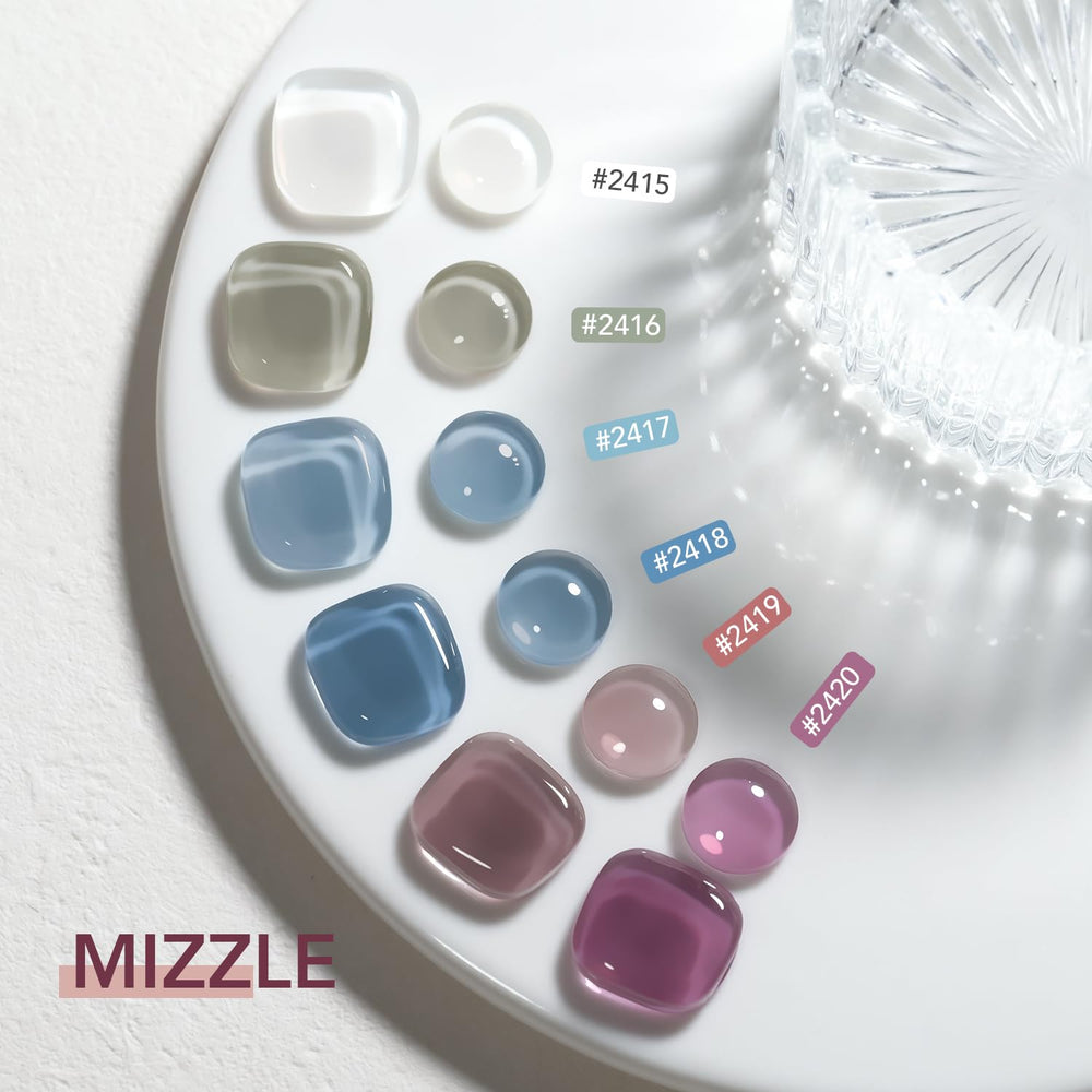 GAOY Mizzle Gel set de 6 colores, práctico para manicura en casa
