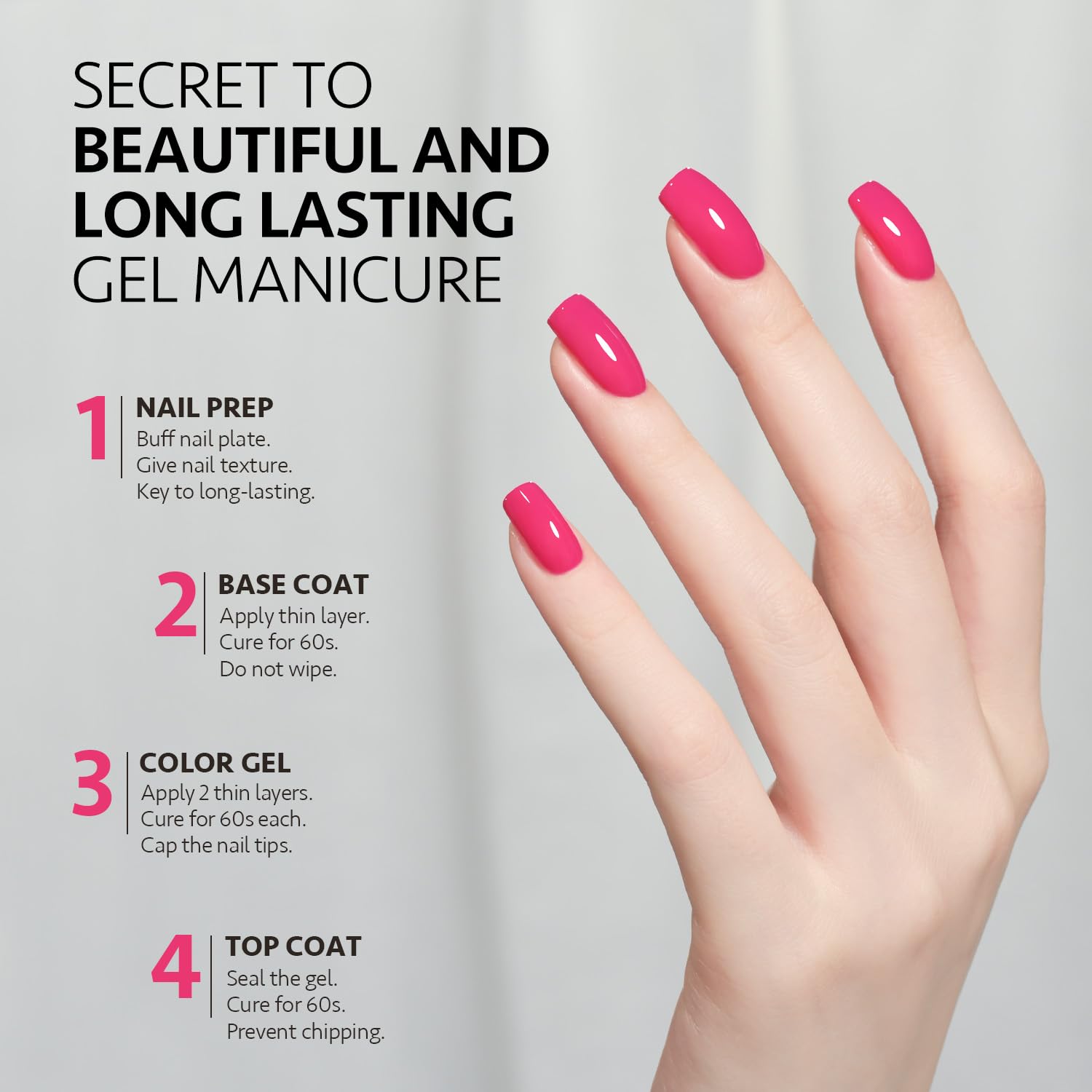GAOY nail art application demonstrates two coats for salon-like results