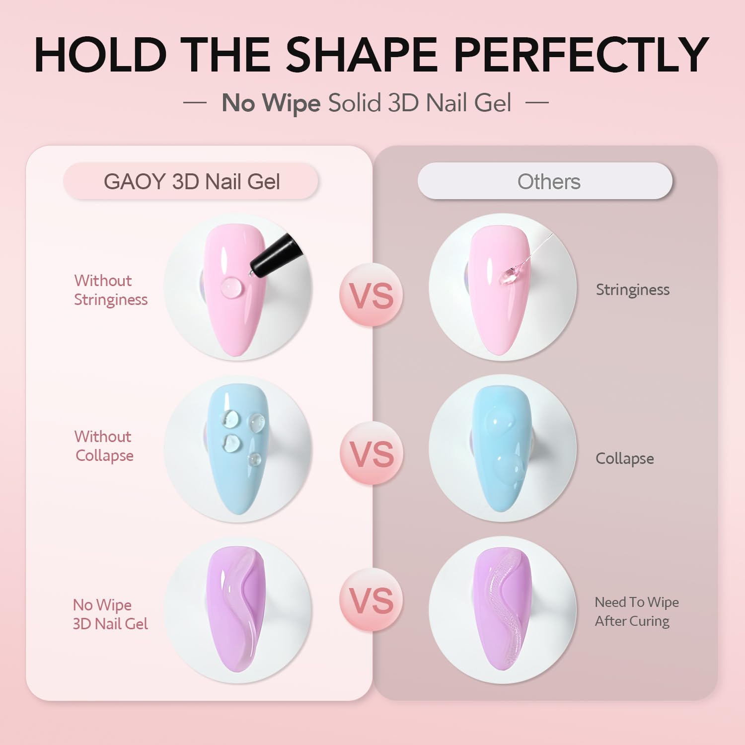 GAOY nail gel used as rhinestone glue for secure gem adhesion