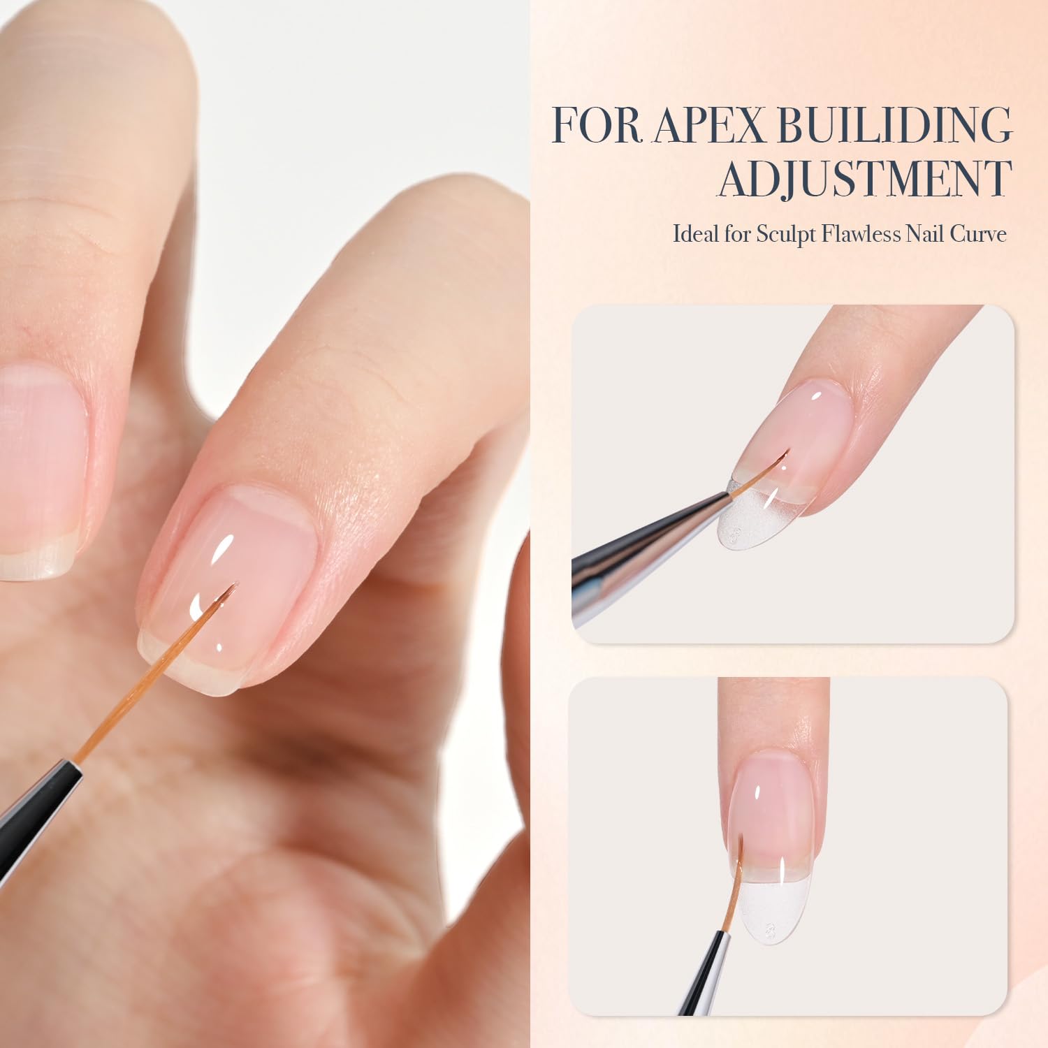 GAOY nail art liner brush 25mm for bigger designs and fillings