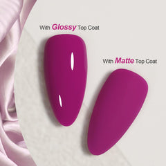 GAOY gel polish being applied to create a nail art pattern with color layering.