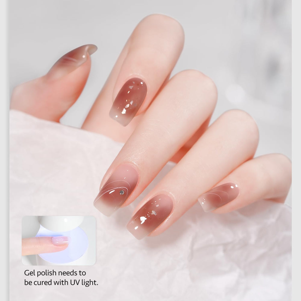 GAOY Blooming Gel gradient swatch illustrating color transition