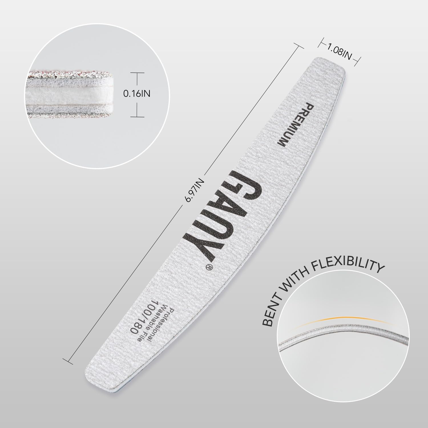 GAOY file for acrylic nails delivers durable, precise edge shaping