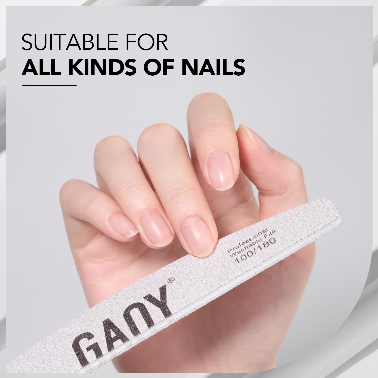 GAOY double-sided emery board for gel, acrylic, and natural nails