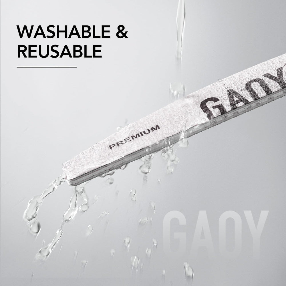 GAOY nail file aids gel polish removal with gentle, controlled shaping
