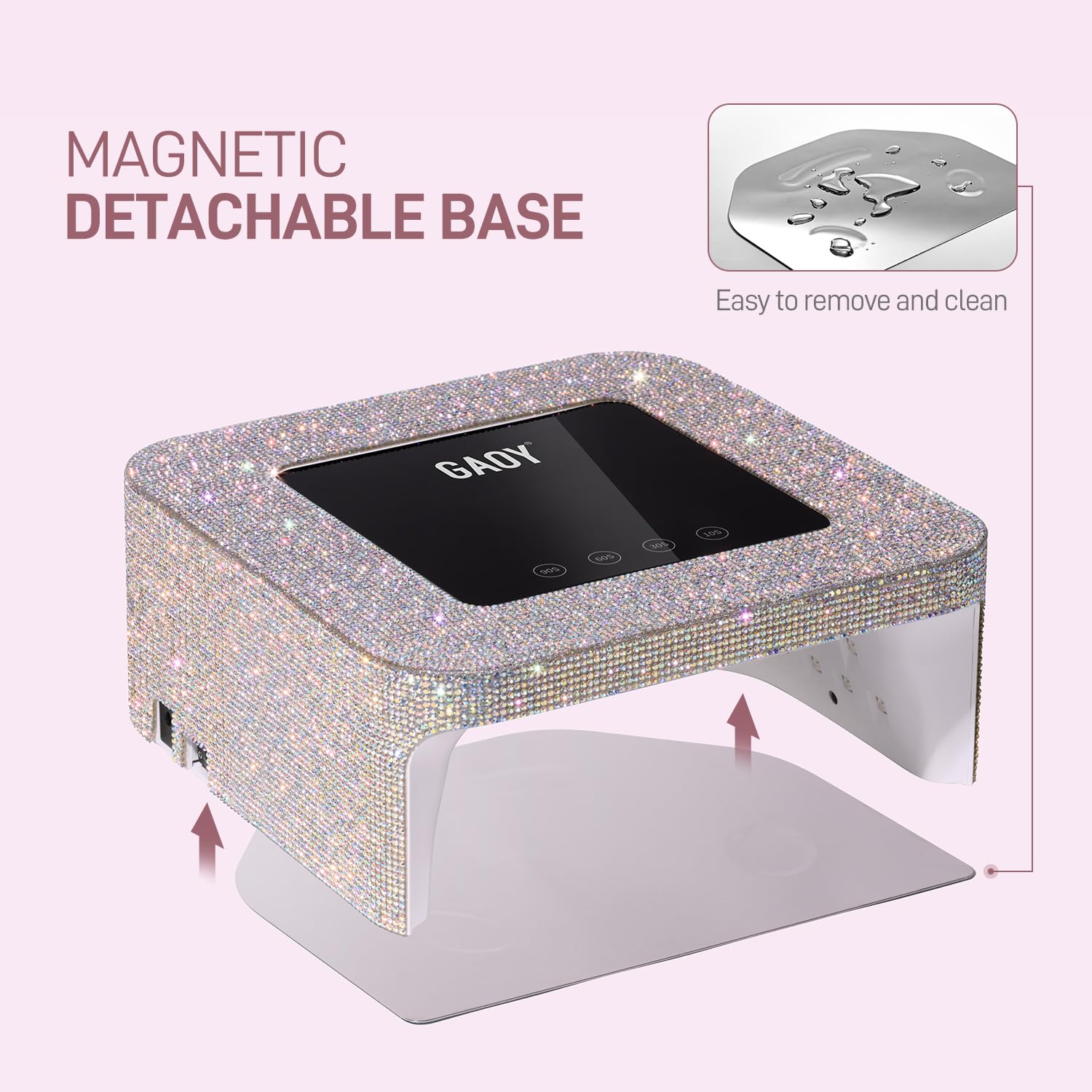 GAOY rechargeable 7800mAh battery powering long nail sessions