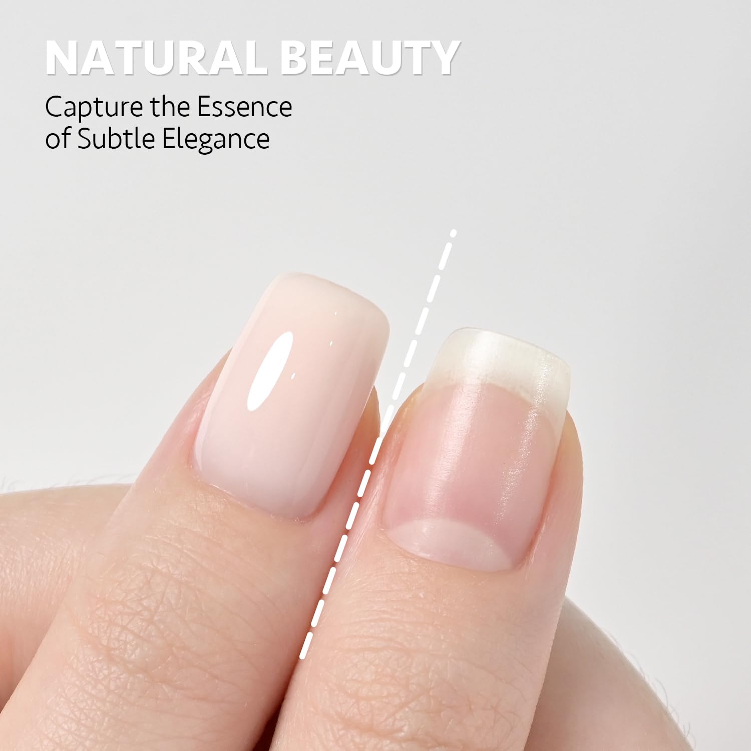 GAOY Nude Jelly Gel being brushed on for a sheer jelly finish