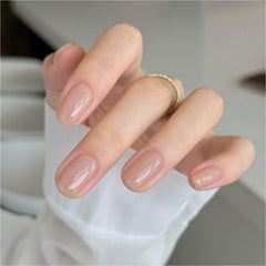 GAOY Nude Jelly Gel Nail Polish bottle close-up shows buildable sheer color for DIY nails.