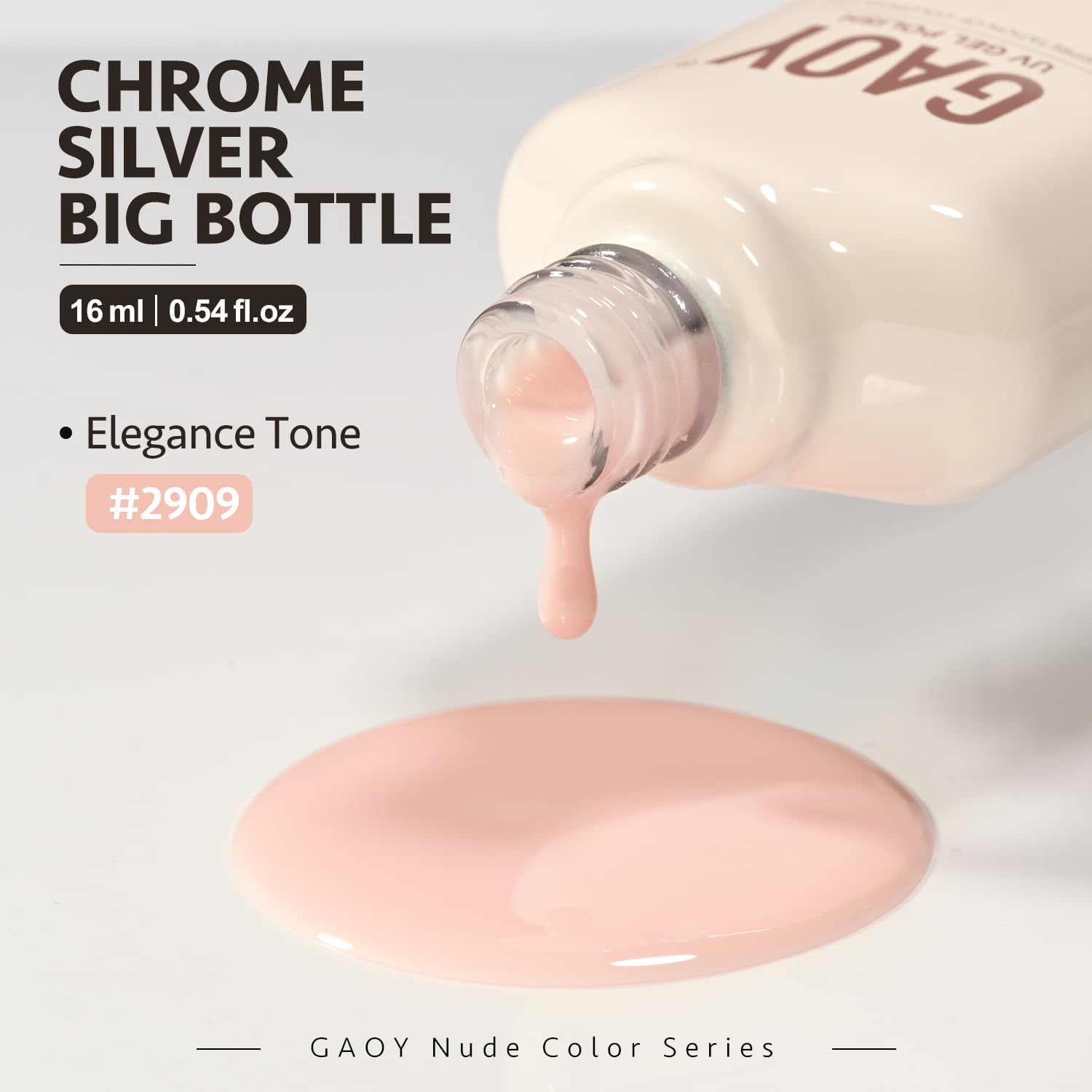 GAOY Nude Jelly Gel Polish packaging and label details.