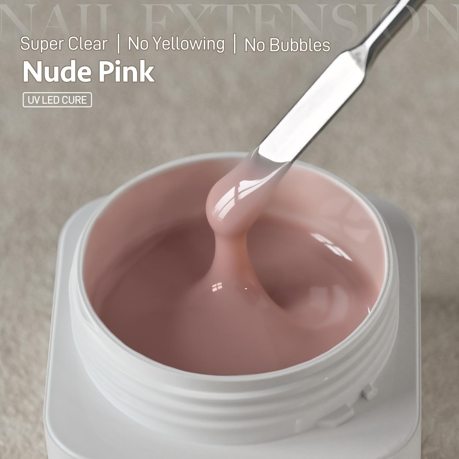 GAOY Nude Pink 03 poly gel application with smooth, even coverage for flawless nails.