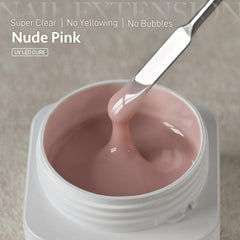 GAOY Nude Pink 03 poly gel application with smooth, even coverage for flawless nails.