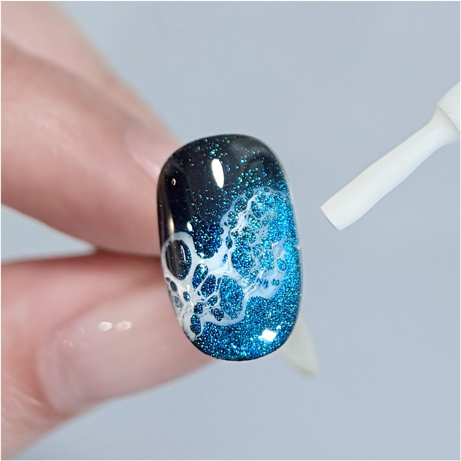 GAOY 16 ml, ola blanca floreciente, para uñas con diseño oceánico sin esfuerzo.