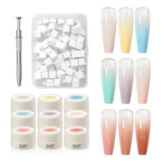 GAOY Ombre Gel Nail Kit palette with 9 colors for at-home gradient nails