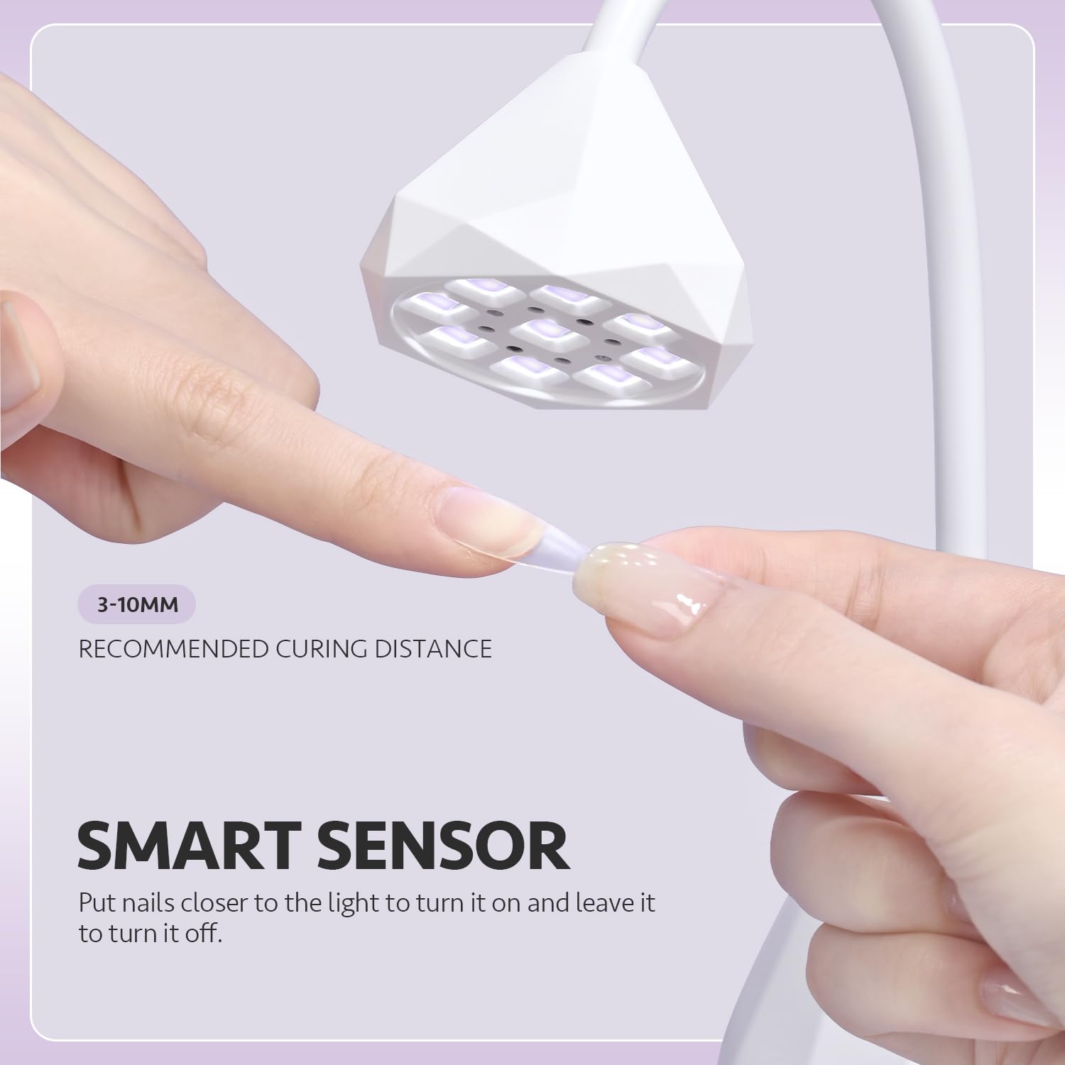 GAOY Omin-Cure nail lamp cordless operation for flexible gel manicures