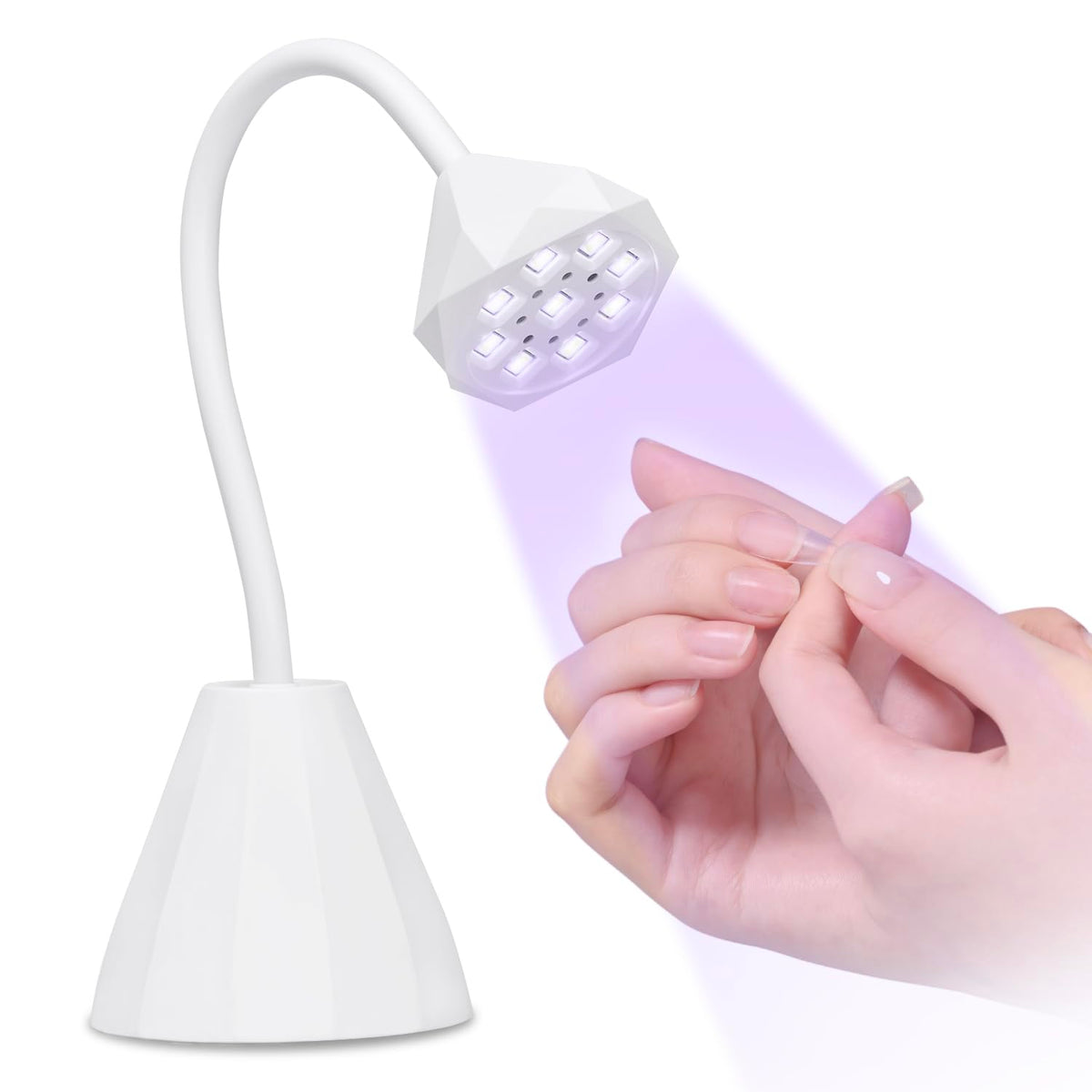 GAOY Omin-Cure nail lamp neck design enables omni-directional curing at home