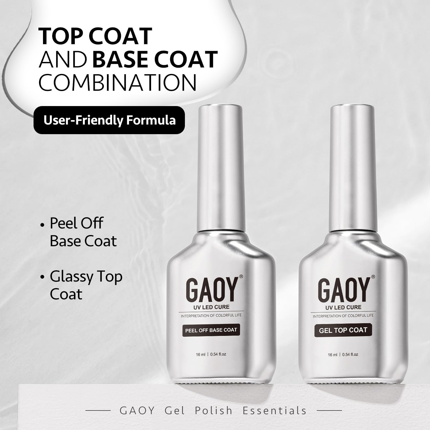 GAOY peel-off base coat allows quick style changes without damage