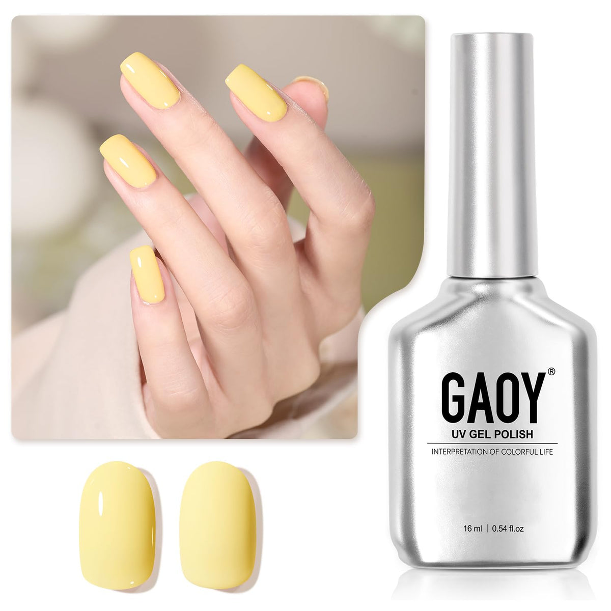 GAOY Pastel Gel Nail Polish bottle ready for at-home manicure.